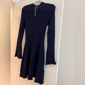 Navy blue midi dress. Ripped. Size: US 4.